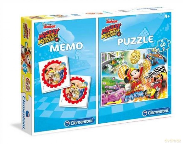CLEMENTONI 60 el. + Memo Linia Specjalna Miki i Raźni Rajdowcy [PUZZLE]