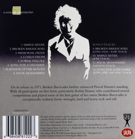 Procol Harum: Broken Barricades (digipack) [CD]