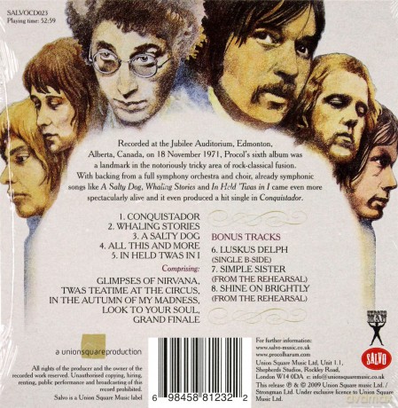 Procol Harum: Live In Concert With The Edmonton Symphony Orchestra (digipack) [CD]