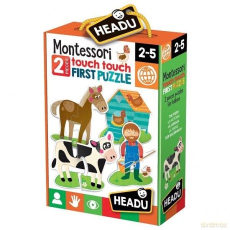 RUSSELL Układanka HEADU Montessori Pierwsze puzzle - Farma [PUZZLE]