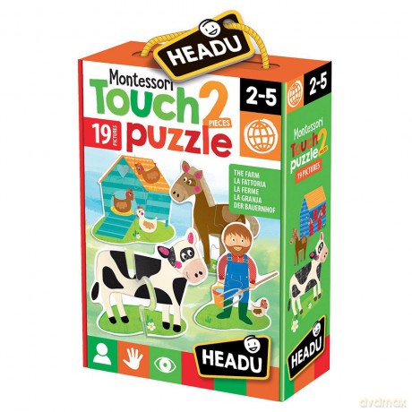 RUSSELL Układanka HEADU Montessori Pierwsze puzzle - Farma [PUZZLE]