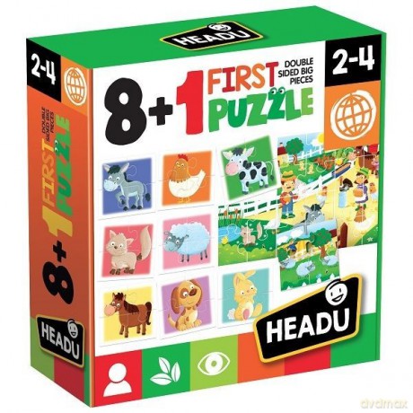RUSSELL Układanka HEADU Puzzle 8+1 Farma [PUZZLE]