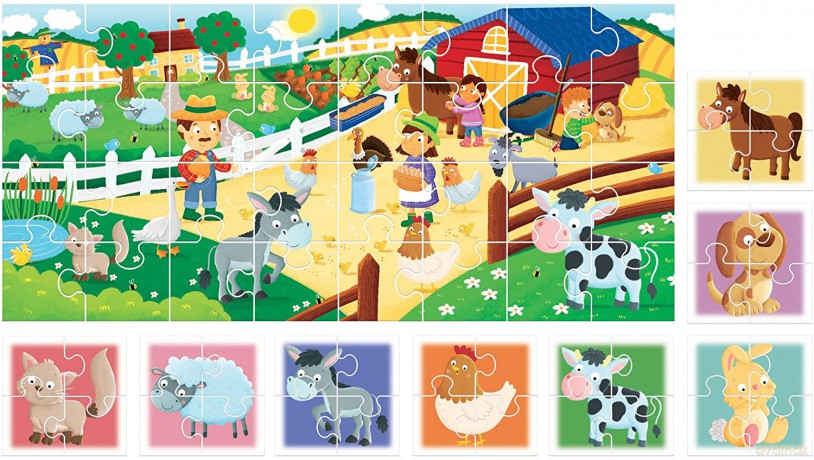RUSSELL Układanka HEADU Puzzle 8+1 Farma [PUZZLE]