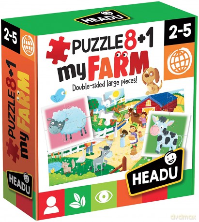 RUSSELL Układanka HEADU Puzzle 8+1 Farma [PUZZLE]