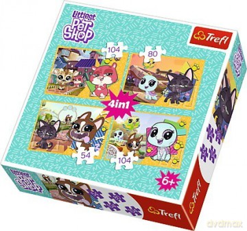 TREFL Puzzle 4w1 - Littlest Pet Shop, Mile wspomnienia [PUZZLE]