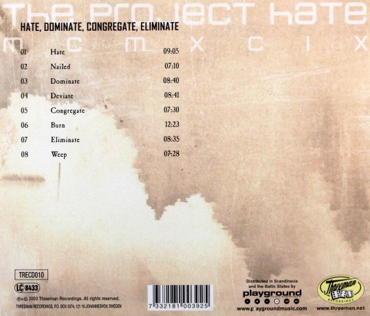 Project Hate Mcmxcix: Hate, Dominate... [CD]