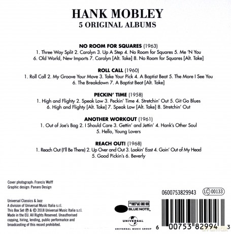 Hank Mobley: 5 Original Albums [5CD]