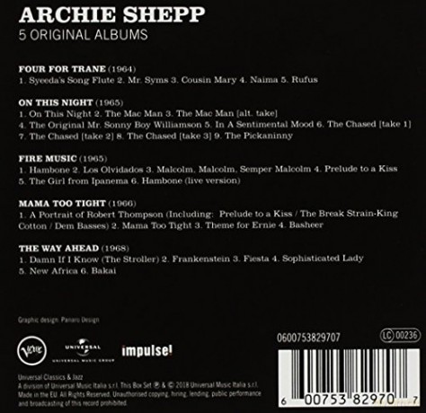 Archie Shepp: 5 Original Albums [5CD]