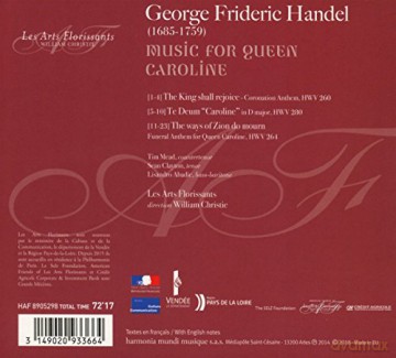 Handel: Music For Queen Caroline Les Arts Florissants (digipack) [CD]