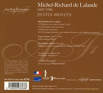 Lalande: Petits Motets Les Arts Florissants (digipack) [CD]