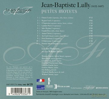 Lully: Petits Motets Les Arts Florissants (digipack) [CD]