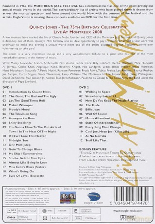 Quincy Jones: The 75th Birthday Celebration Live At Montreux 2008 [2DVD]