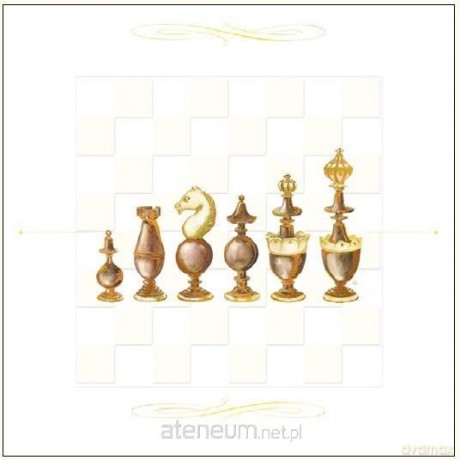 Karnet 16x16 G05 41A 039 + koperta Szachy drewniane