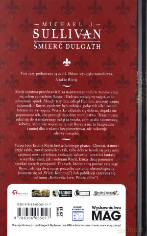 Kroniki Riyrii (Tom 3) Śmierć Dulgath - Michael J. Sullivan [KSIĄŻKA]