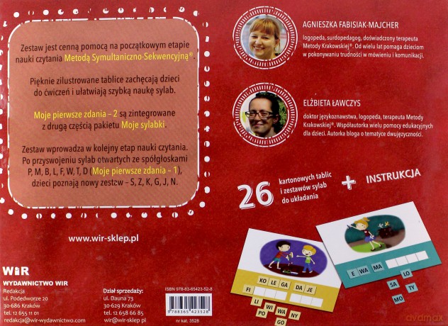 Moje pierwsze zdania cz. 2 - Zestaw tablic - Agnieszka Fabisiak-Majcher, Elżbieta Ławczys [KSIĄŻKA]