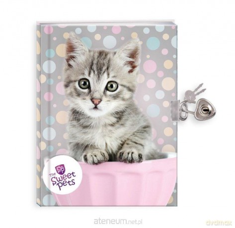 Pamiętnik z kłódką Sweet Pets Kot