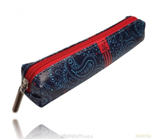 Piórnik mini prostokąt Paisley granat PPM-16