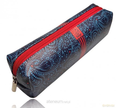 Piórnik prostokąt Paisley granat PP-21