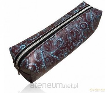 Piórnik prostokąt Turkus/brąz PP-16