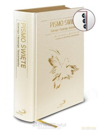 Pismo Święte Stary Testament i Nowy Testament (biała oprawa, paginatory) [KSIĄŻKA]
