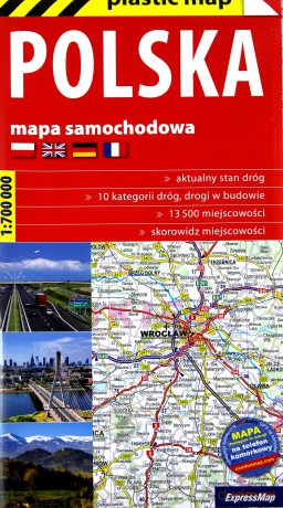 Polska 1:700 000 mapa samochodowa