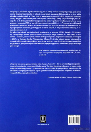 Programy nauczania j. polskiego jako obcego A1-C2 [KSIĄŻKA]