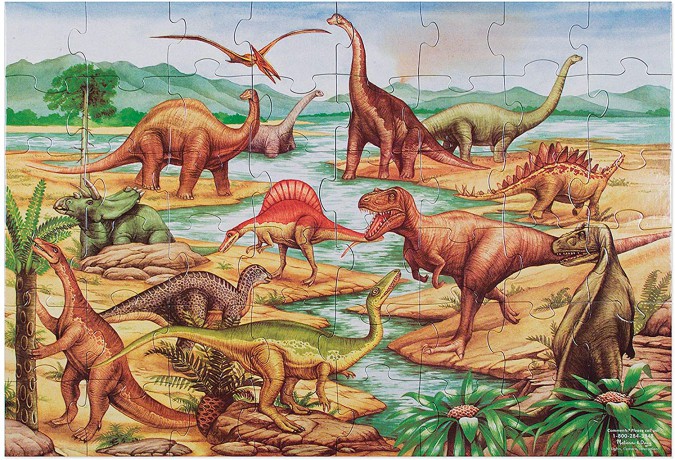 Puzzle podłogowe Dinozaury