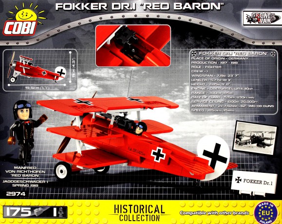 Small Army Fokker Dr. I Red Baron [KLOCKI]