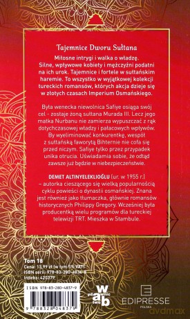 Tajemnice Dworu Sułtana (Tom 18) Safiye cz. 2 - Demet Altinyeleklioglu [KSIĄŻKA]
