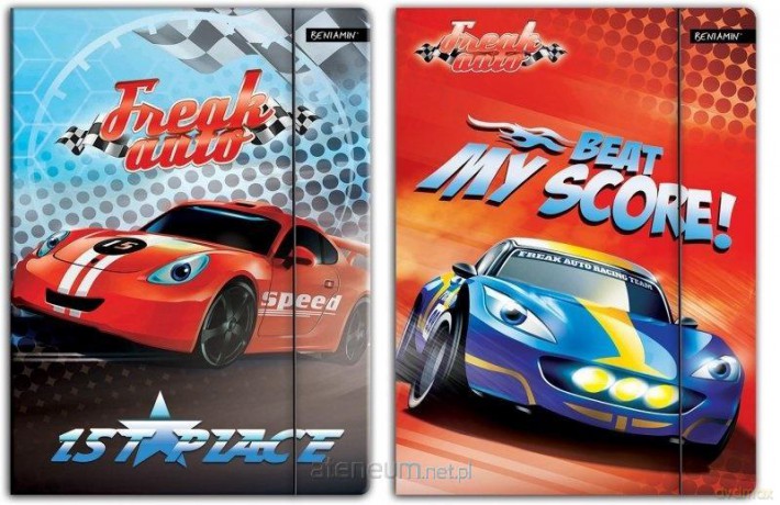 Teczka z gumką A4 Freak Auto mix wzorów