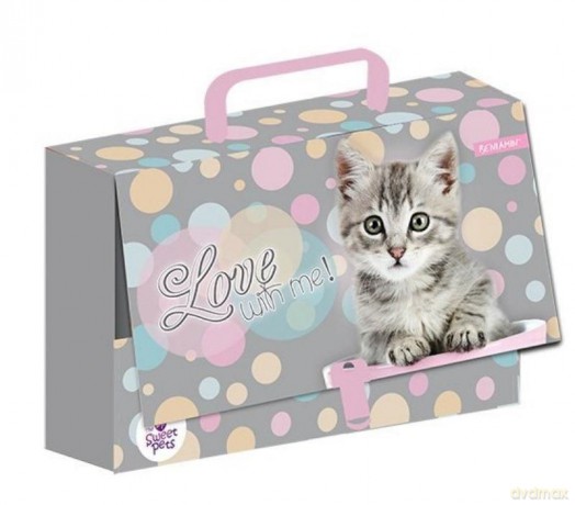 Teczka z rączką walizeczka mała Sweet Pets Kot