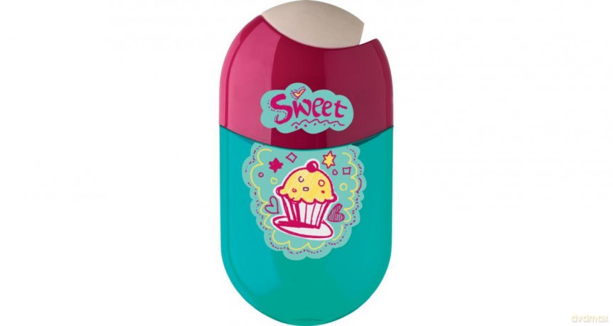 Temperówka podwójna z gumką Cupcake
