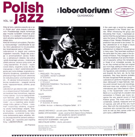 Laboratorium: Quasimodo (Polish Jazz vol. 58) [Winyl]