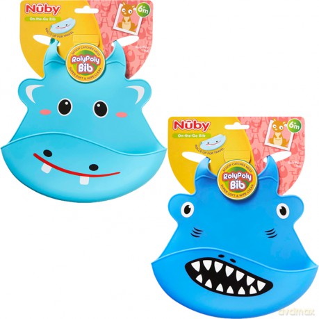 Nuby Roly Poly Animal Face Bib Śliniak
