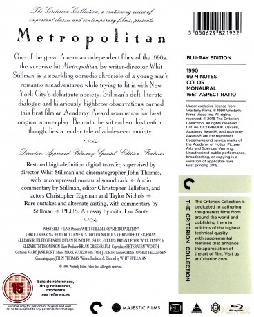 Metropolitan [Blu-Ray]