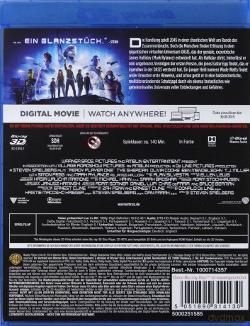 Player One [Blu-Ray 3D]