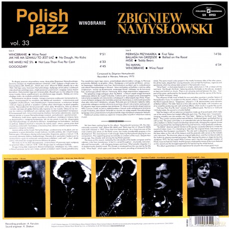 Zbigniew Namysłowski Quintet: Winobranie (Polish Jazz) [Winyl]
