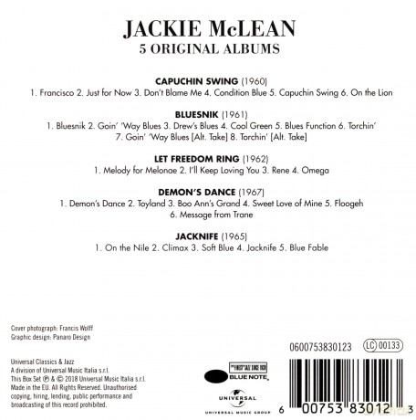 Jackie Mclean: 5 Original Albums [5CD]