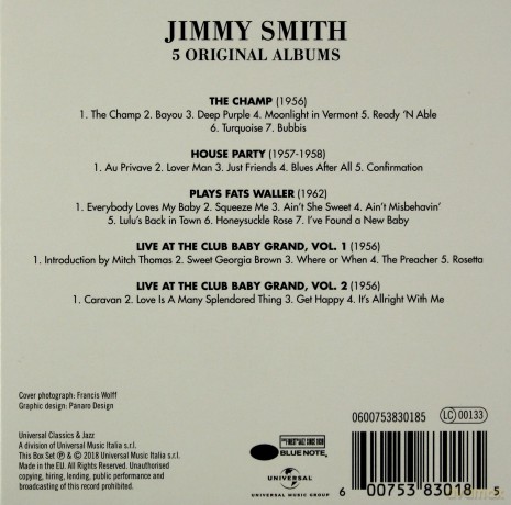 Jimmy Smith: 5 Original Albums [5CD]