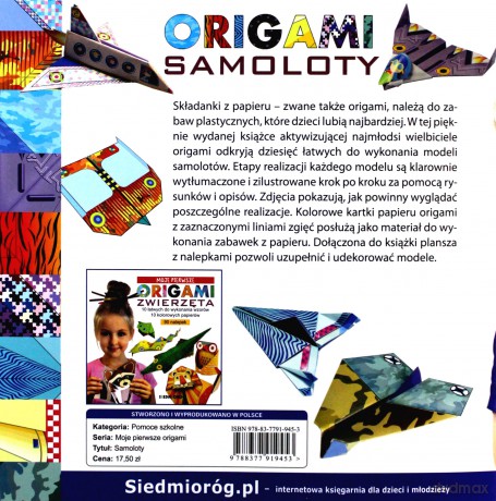 Moje pierwsze origami. Samoloty - Marcelina Grabowska-Piątek [KSIĄŻKA]