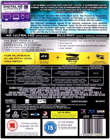 Hancock [Blu-Ray 4K]+[Blu-Ray]