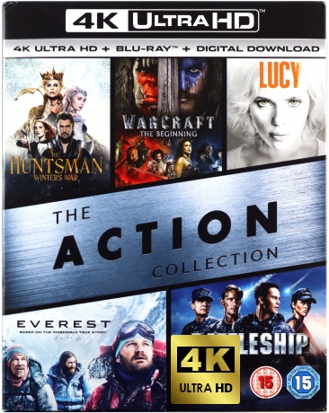 4K Action: Battleship / Everest / Lucy / The Hunstman Winters War / Warcraft [BOX] [5xBlu-Ray 4K]+[5xBlu-Ray]