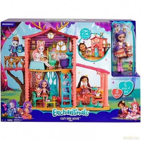 Lalka Enchantimals + domek jelonków