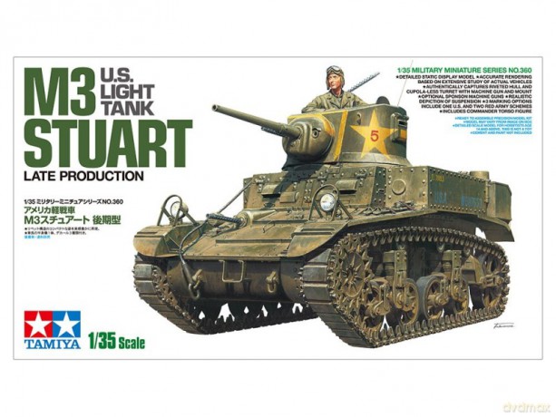 Model plastikowy Lekki czołg amerykański M3 Stuart późna produkcja