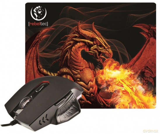 Rebeltec mysz+ podkładka RED DRAGON