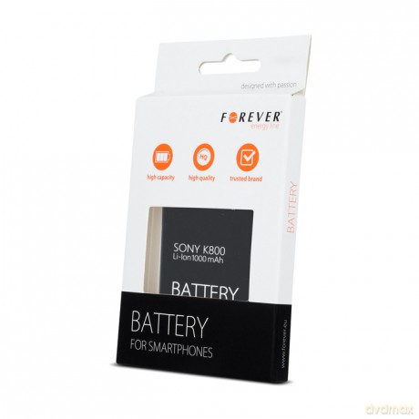 Bateria Forever do Sony Ericsson K800i 1000 mAh Li-Ion HQ