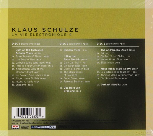 Klaus Schulze: La Vie Electronique 4 (digipack) [3CD]