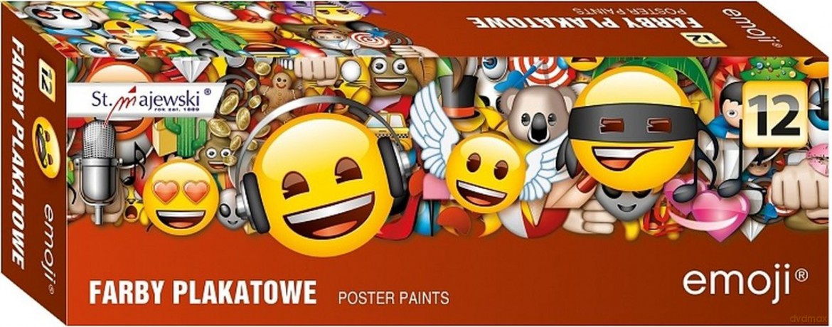 Farby plakatowe 12 kol emoji