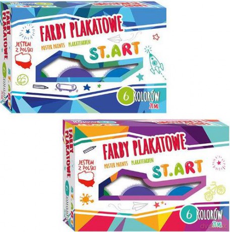 Farby plakatowe st.art 6 kolorów 20 ml