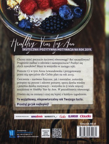 Kalendarz książkowy 2019 Healthy year by Ann. W poszukiwaniu równowagi - Anna Lewandowska [KSIĄŻKA]
